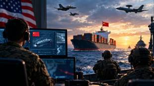 US China Military Conflict news update | AI Chatbot Error in US military intelligence | अमेरिका चीन लष्करी संघर्ष बातमी | एआय चॅटबॉटची चूक चिनी जहाज लष्करी कारवाई