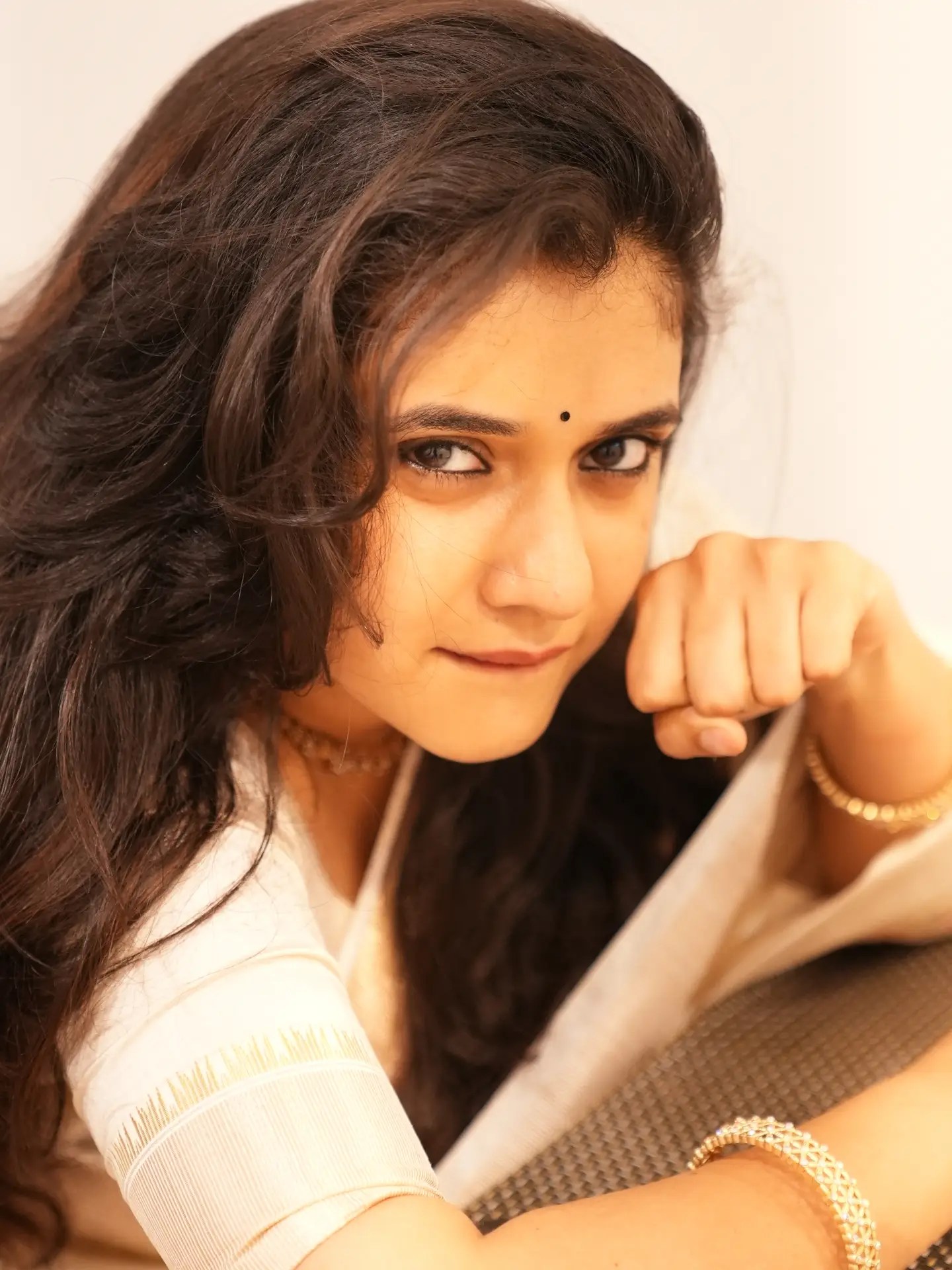 Vaishnavi Kalyankar Gaikwad White Saree Look