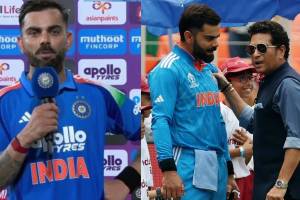 Virat Kohli statement on breaking sachin tendulkar record