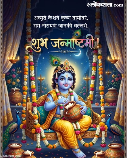 Krishna Janmashtami 2025 Wishes in Marathi