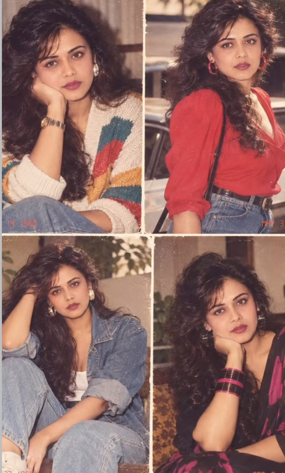 Prarthana Behere 80s vibe AI photoshoot