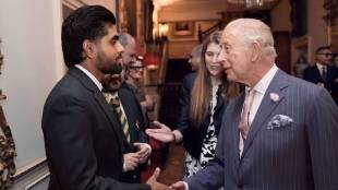 pakistan captain babar azam with britain king