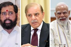 Eknath Shinde Reaction Pakistan PM Modi Photo Crop SCO Summit