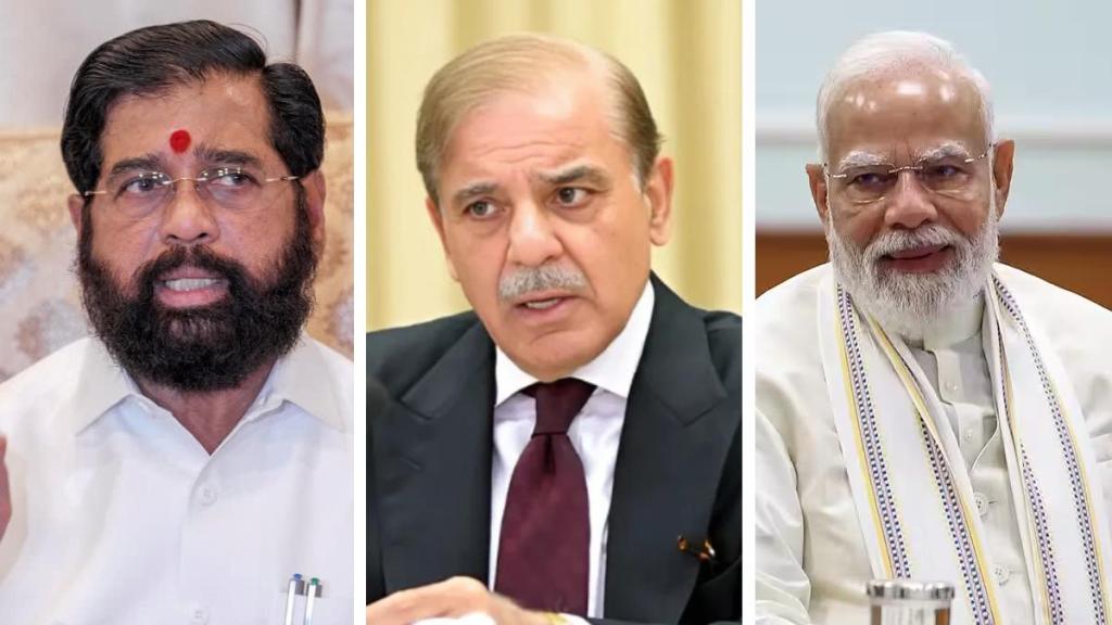 Eknath Shinde Reaction Pakistan PM Modi Photo Crop SCO Summit Eknath Shinde Reaction Pakistan PM Modi Photo Crop SCO Summit