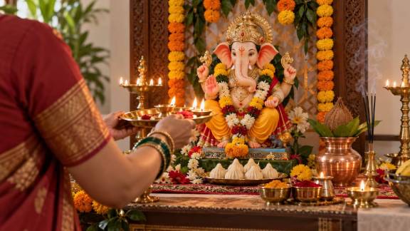 Hartalika and Ganesh Chaturthi on the same day on September 14, 2026; Ganpati Sthapana and Puja timings