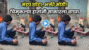 Kids creating a handmade Ganpati Bappa idol in Mumbai during Ganeshotsav