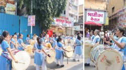 VIDEO : पन्नाशी उलटलेल्या वैशाली यांचे ढोलवादन; तरुणाईबरोबर धरला ताल!