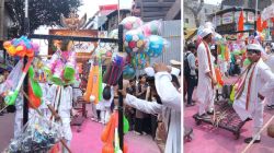 ढोल-ताशांचा गजर, वारकऱ्यांचा साज अन् मुलांसाठी खेळण्याची गाडी!