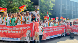 निवडणूक आयोग सत्ताधाऱ्यांच्या तालावर काम करतो? पुण्यात काँग्रेसचे जोरदार आंदोलन