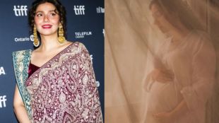 Pakistani actress Mahira Khan pregnant at 41 revealing baby bump in white maternity dress