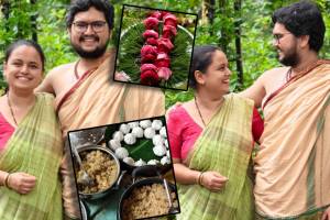 mugdha vaishampayan and prathamesh laghate kokan ganpati celebration