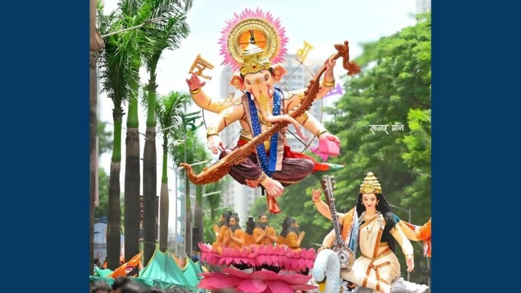 vile parle bal gopal mitra mandal eco friendly ganpati | mumbacha peshwa 25 feet idol | paper pulp ganesh idol mumbai | digambar mayekar murtikar vile parle vile parle bal gopal mitra mandal eco friendly ganpati | mumbacha peshwa 25 feet idol | paper pulp ganesh idol mumbai | digambar mayekar murtikar vile parle