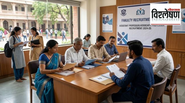 maharashtra assistant professor recruitment | net set phd marks controversy professor bharti | maharashtra higher education recruitment rules | devesh gondane loksatta analysis