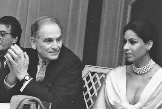 Anjali Phyllis Mendes with Pierre Cardin