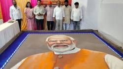 धंगेकरांच्या कट्टर समर्थकाने कसब्यात साकारली पंतप्रधान मोदींची भव्य ‘रांगोळी’ !