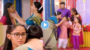 Tilottama hugging Savali in Savalychi Janu Savali Zee Marathi serial Ganeshotsav promo