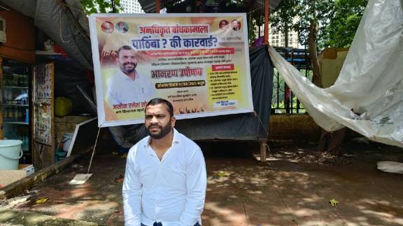 Thane municipal corporation illegal construction protest | Ghodbunder Ovala Panchpakhadi illegal structure action | TMC Commissioner Saurabh Rao order compliance | Majiwada Manpada ward committee illegal construction news