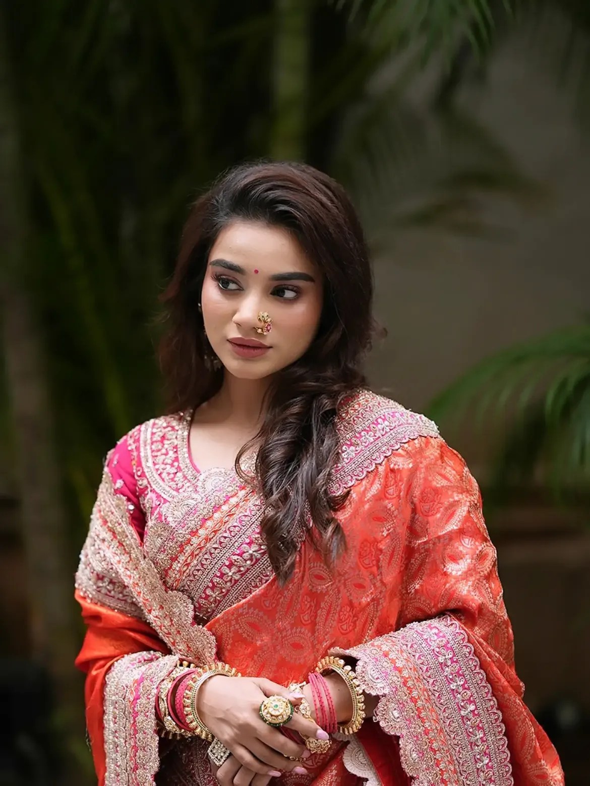  Tanvi Kolte orange saree photos