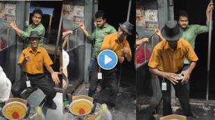 Family man sells bhel in running local train viral video