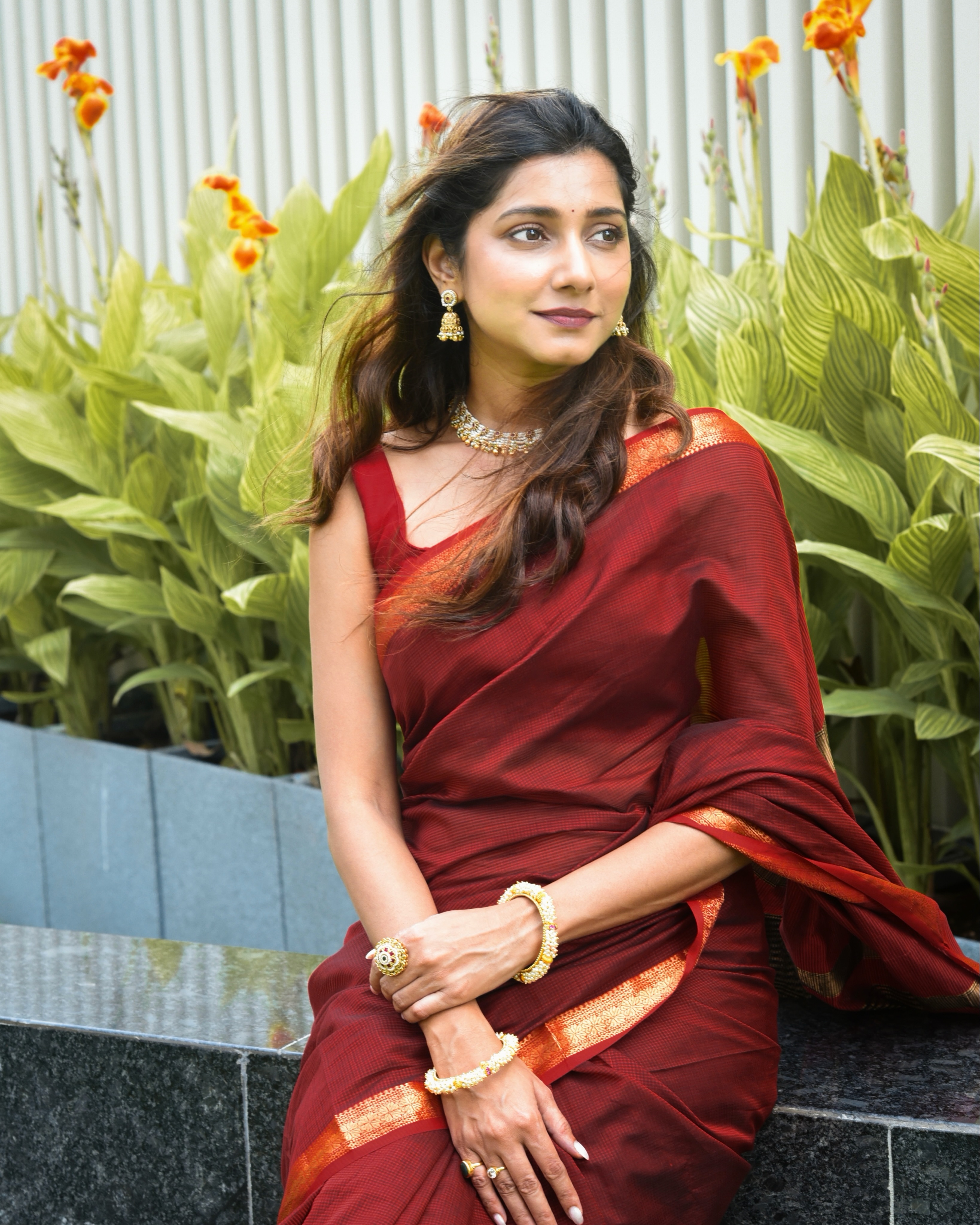 Gauri Nalawade Saree Look