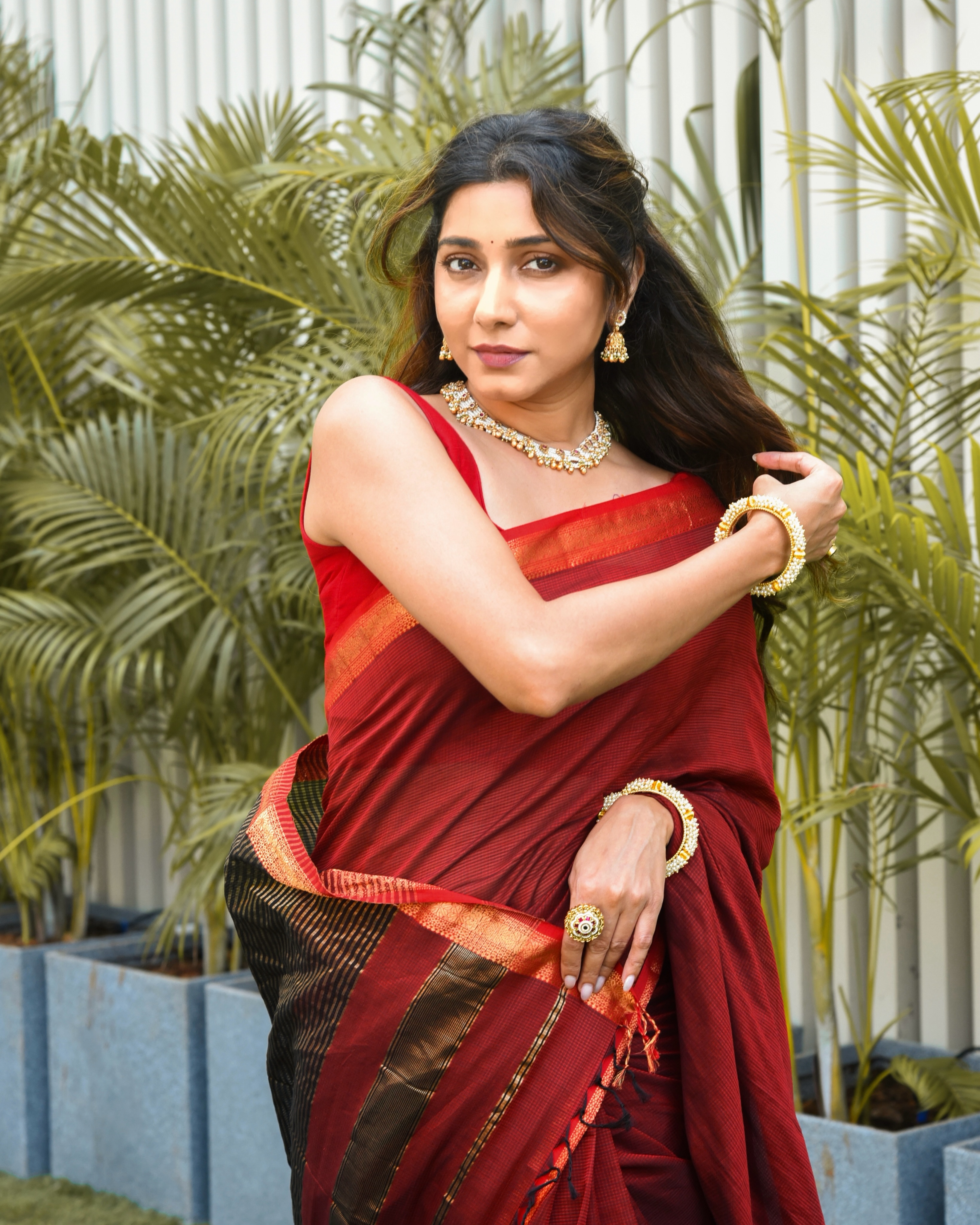 Gauri Nalawade Saree Look