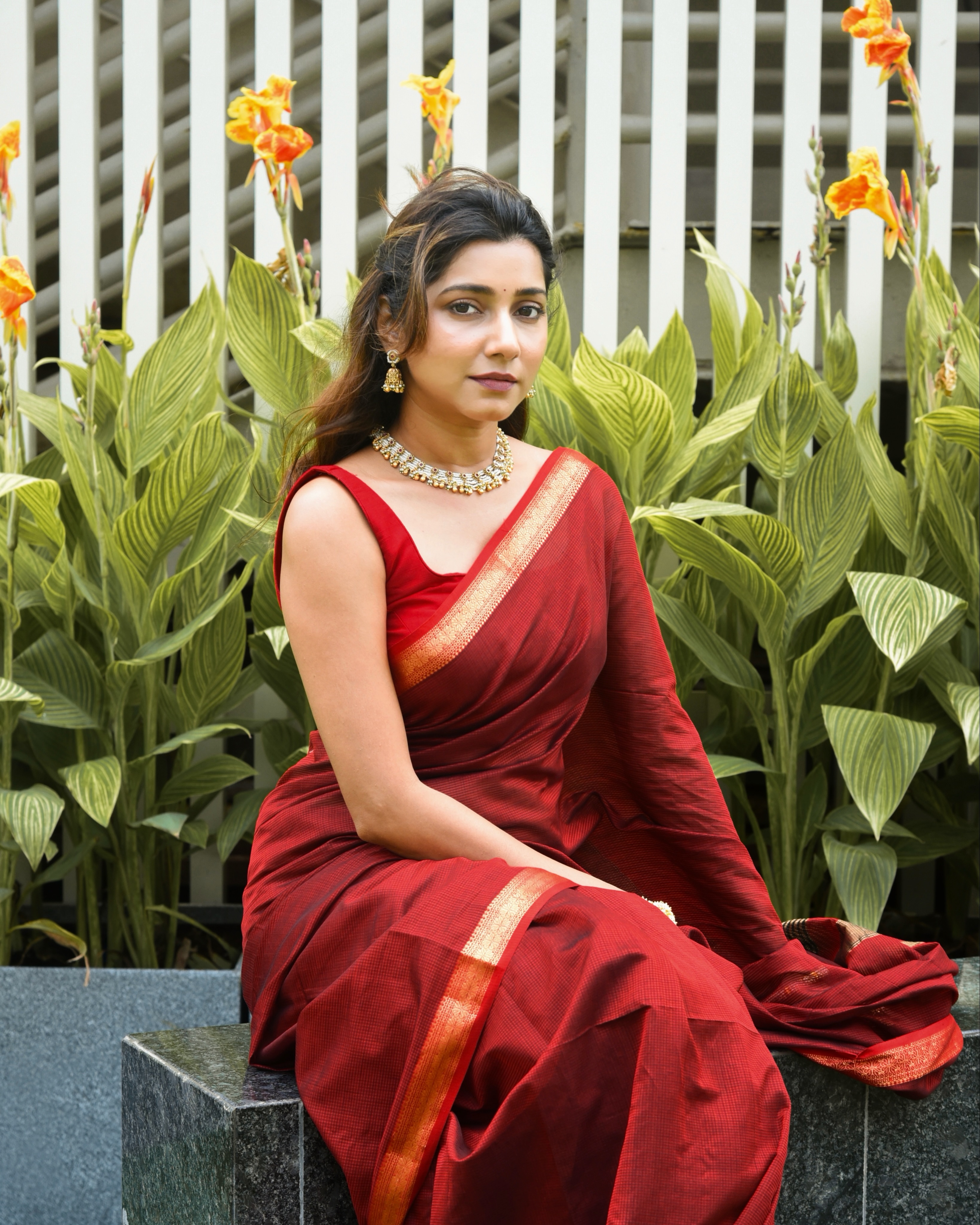 Gauri Nalawade Saree Look