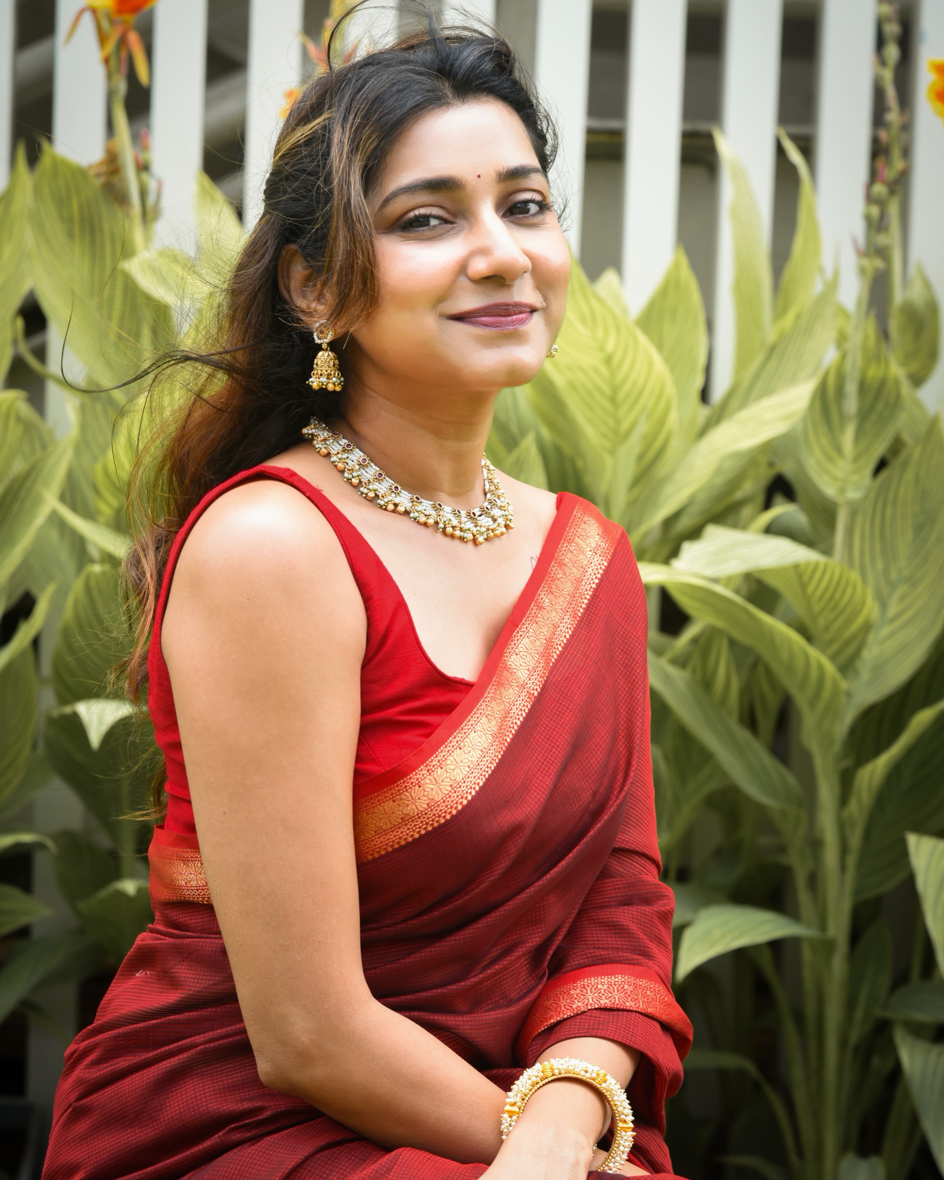 Gauri Nalawade Saree Look