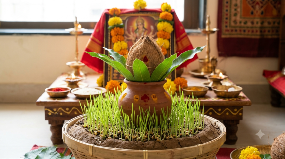 Ghatasthapana Navratri Meaning rituals and nature connection | Scientific significance of Ghatasthapana in Marathi | घटस्थापना आणि कृषिसंस्कृतीचे नाते | नवरात्र घटस्थापना पूजा साहित्य आणि महत्त्व