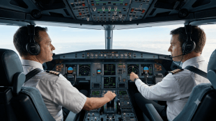 Two Person Cockpit Rule explanation for aviation safety | Pilots inside airplane cockpit handling flight controls | विमानाच्या कॉकपिटमध्ये दोन पायलट असण्याचा नियम | विमान सुरक्षेचे नियम आणि कॉकपिट सुरक्षा धोरण