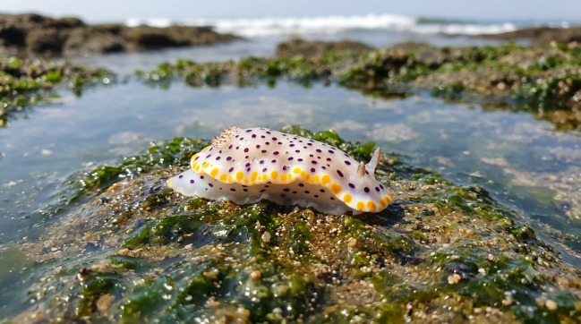 Bombay Dorid Slug Harne Beach Dapoli Sea Slug | Rare Sea Slug Dapoli Konkan Marine Life | हर्णे किनाऱ्यावर आढळलेला बॉम्बे डोरिड स्लग | दापोली कोकण सागरी गोगलगाय जैवविविधता