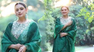 Shruti Marathe green dress photos