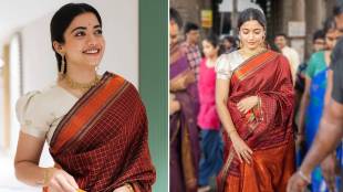 Rashmika Mandana traditional saree look