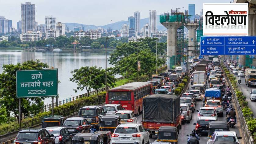 Thane traffic jam crisis Marathi news