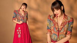 Genelia Deshmukh red dress look