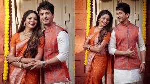Photos: ‘लग्न आणि बरंच काही’ चित्रपटतील पूजा सावंत आणि अभिजित खांडकेकरचे नवरात्रीनिमित्त खास फोटोशूट