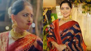 Sonalee Kulkarni Navratri saree look