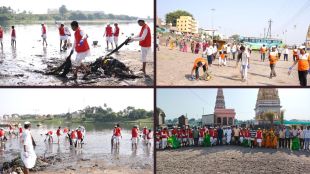 Pandharpur Chandrabhaga Riverbed Cleanliness Drive | Mahesh Rokde Pandharpur Nagarpalika | Vitthal Temple Pandharpur Swachhata Abhiyaan | Solapur District News Maharashtra