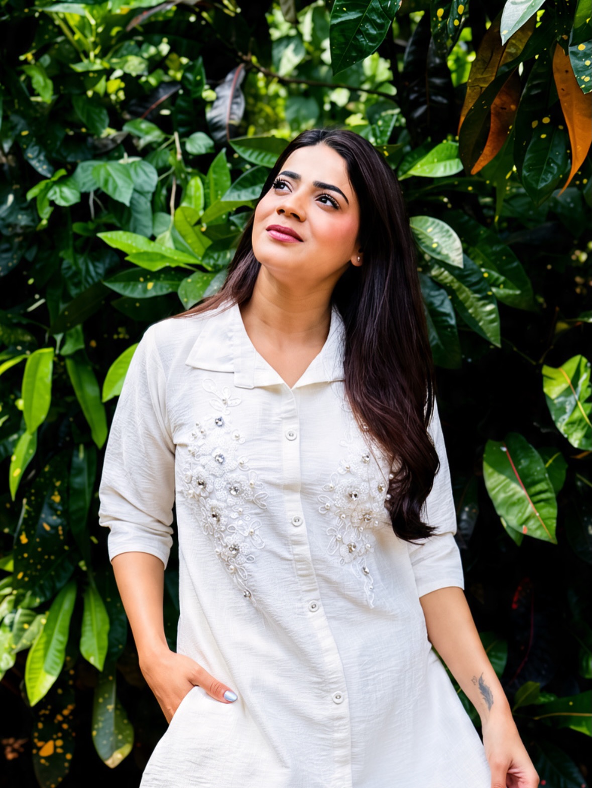 Pratiksha Mungekar White Co-Ord Set Dress Look