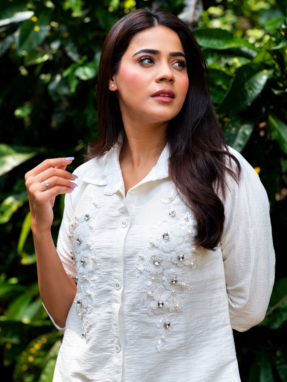 Pratiksha Mungekar White Co-Ord Set Dress Look