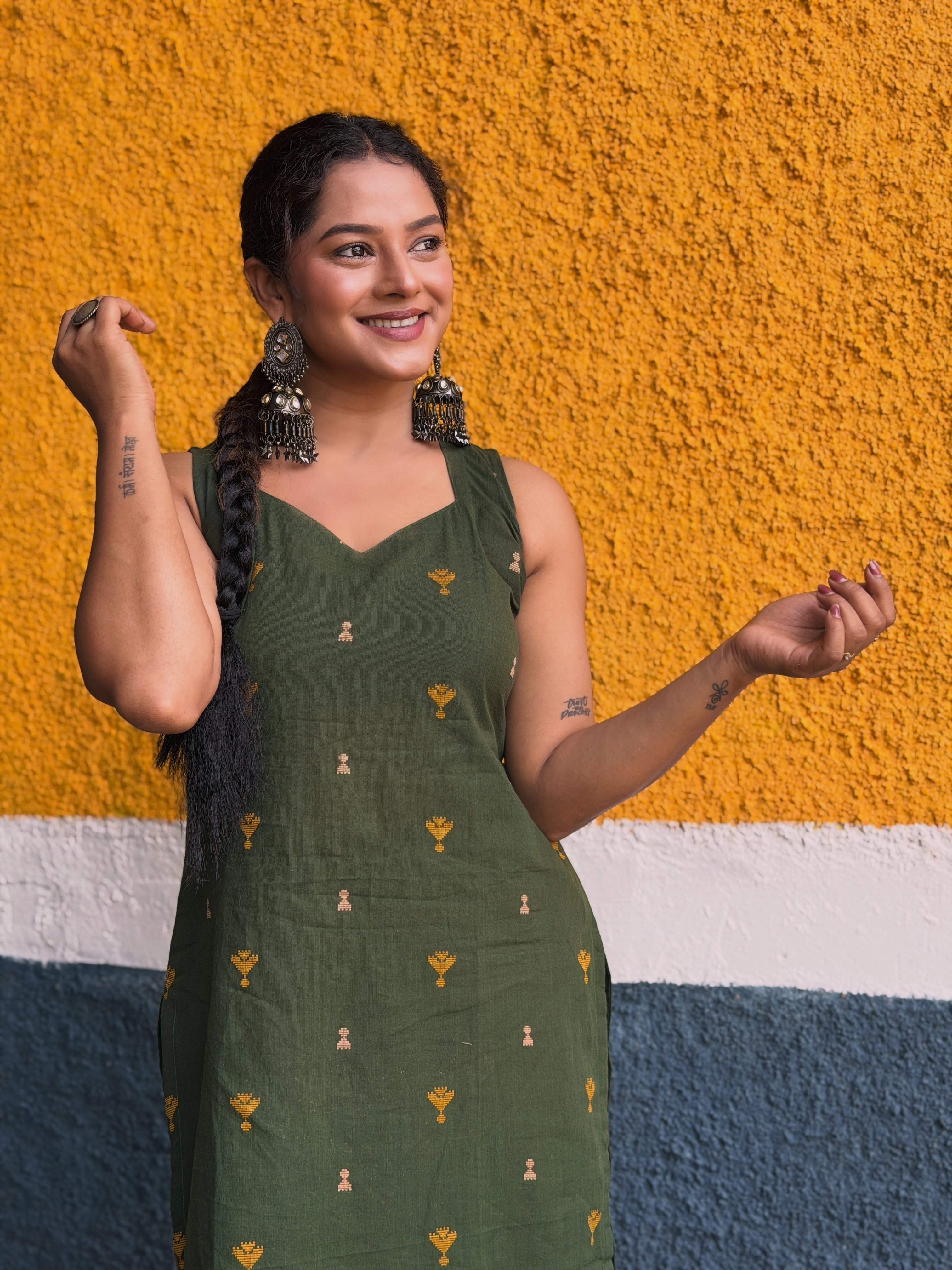 Sakshee Gandhi Yellow One Piece Dress Look
