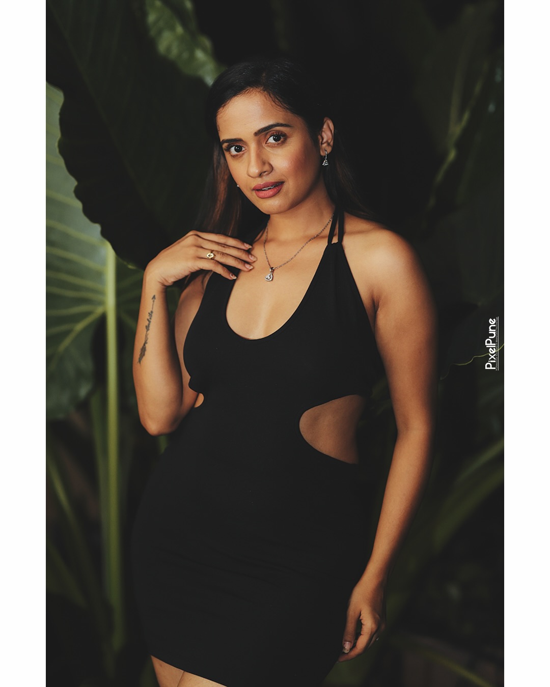 Sanika Banaraswale Black Dress Bold Look