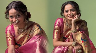 Shivali Parab Pink Paithani Saree Look