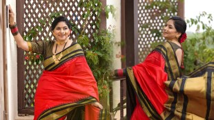 Shweta Shinde Red Saree Look Navratri 2026