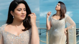 Vaidehi Parashurami At Mauritius Golden Dress Look