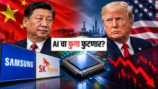 Global tech stock market crash chart | Semiconductor AI bubble CXMT China impact Marathi news | जागतिक शेअर बाजार घसरण आणि एआय फुगा | सॅमसंग एसके हायनिक्स चिप्स शेअर्स घसरण