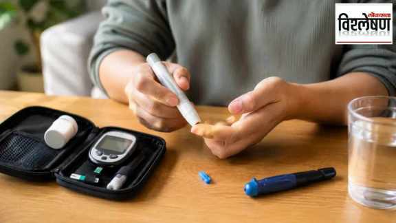 HbA1c Blood Test Report and Diabetic Glucose Levels for diabetic patient