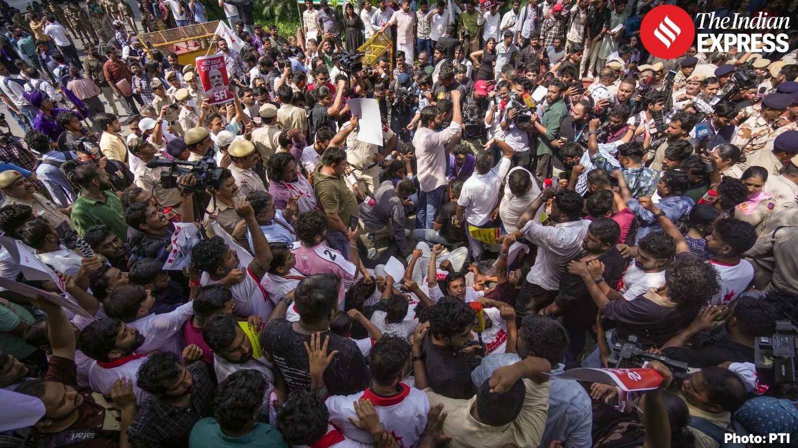 On Thursday, police had refused to grant permission for the demonstration over alleged irregularities in the Special Intensive Revision