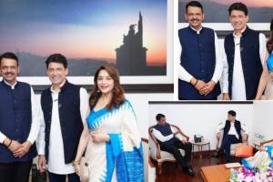 Madhuri Dixit Meets Devendra Fadnavis