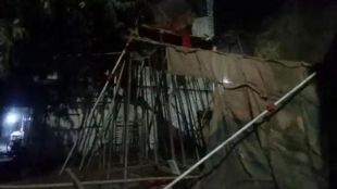 Buldhana Durga Puja Pandal Collapse | Malkapur Ramwadi Durga Mandal Structure Accident Injured | बुलढाणा दुर्गा देखावा दुर्घटना | मलकापूर रामवाडी दुर्गा मंडळ अपघात जखमी भाविक