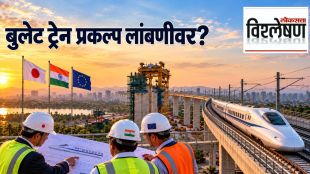 Mumbai Ahmedabad Bullet Train project showing an Indian high-speed train and railway infrastructure, illustrating India Japan Rail Cooperation.